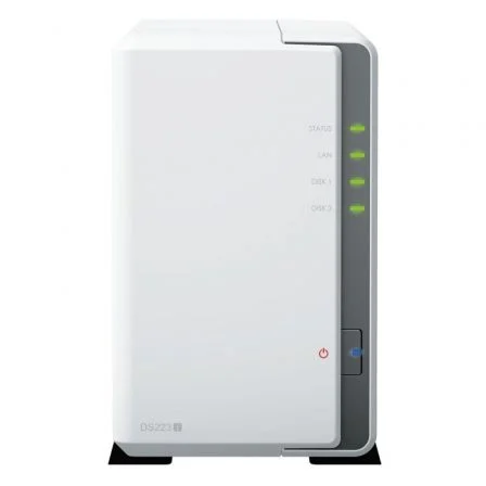 Synology DiskStation DS223j NAS de 2 bahías, Realtek RTD1619B, 1 GB DDR4, Blanco